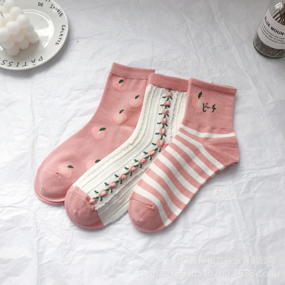 Tất nữ cổ cao Dễ thương In hình Hoạt hình Nhật Bản Vớ cao cổ nữ Cute Thu Đông Ulzzang Cotton Hàn Quốc