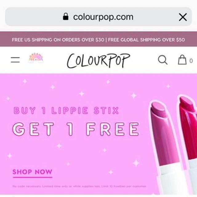 COLOURPOP 🌹 Son Colourpop Lippie Stix sale 50%