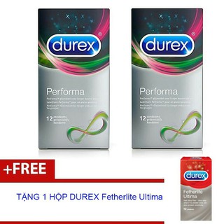Combo 02 hộp Durex performa tặng 1 hộp durex Ultima