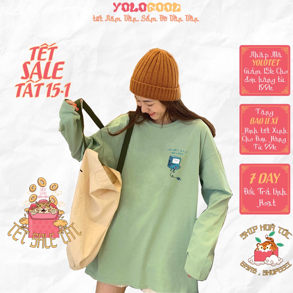 Áo thun dài tay  BMO  phông Unisex nam nữ tee oversize form rộng pull Ulzzang Streetwear thu đông vải mềm