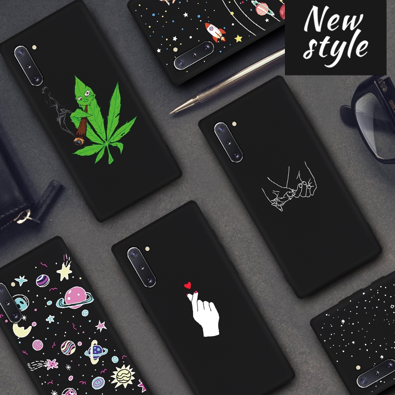 Ốp điện thoại nhám in hình cho Samsung Galaxy A50 A40 A30 A20 A10 A70 Note 8 9 10 Pro