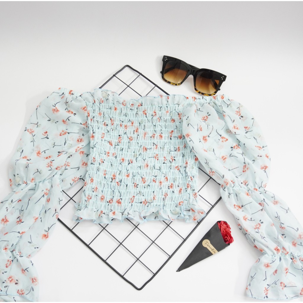 💎Nhiều màu💎 Áo trễ vai chất voan xịn / áo trễ vai / croptop / áo kiểu nữ ( dưới 52kg) | BigBuy360 - bigbuy360.vn