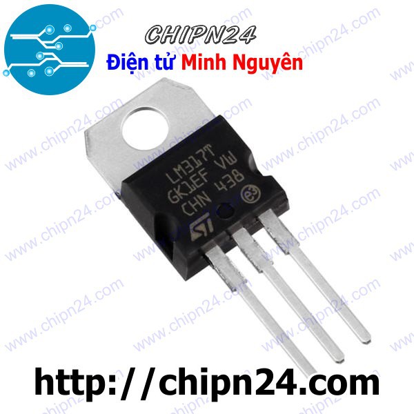 [3 CON] IC Nguồn ổn áp LM317 TO-220 (LM317T 317) (ĐIện áp điều chỉnh từ 1.25 đến 37V)