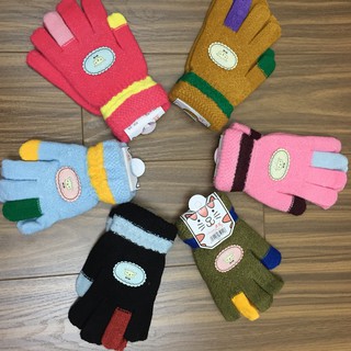 Gang tay len bé gái, gang tay len mùa đông, gang tay len 5 ngón cho bé gái