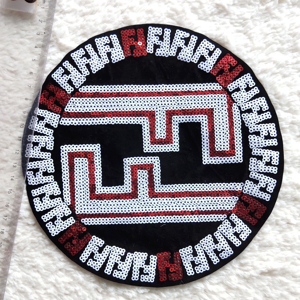 hình may trang trí kim sa FF, trang trí áo thun, hoodie, áo khoác