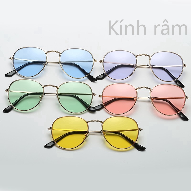 Kính mát gọng kim loại tròn cho nam