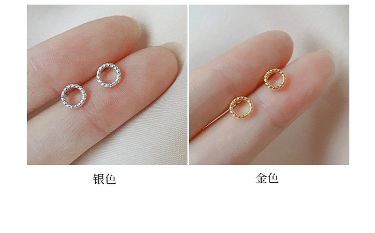 Bông Tai Mạ Bạc 925 Kiểu Hình Học Đơn Giản Thời Trang Cho Nữ 14k