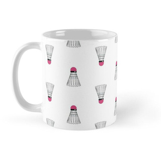 Cốc sứ in hình -Badminton Shuttlecock Pattern MS324
