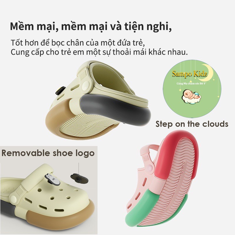 Dép Cheerful Mario  BF-7702U  Quai Ngang Chống Trượt Họa Tiết Hoạt Hình Kiểu Cổ Điển Cho Bé _  Mẫu 3
