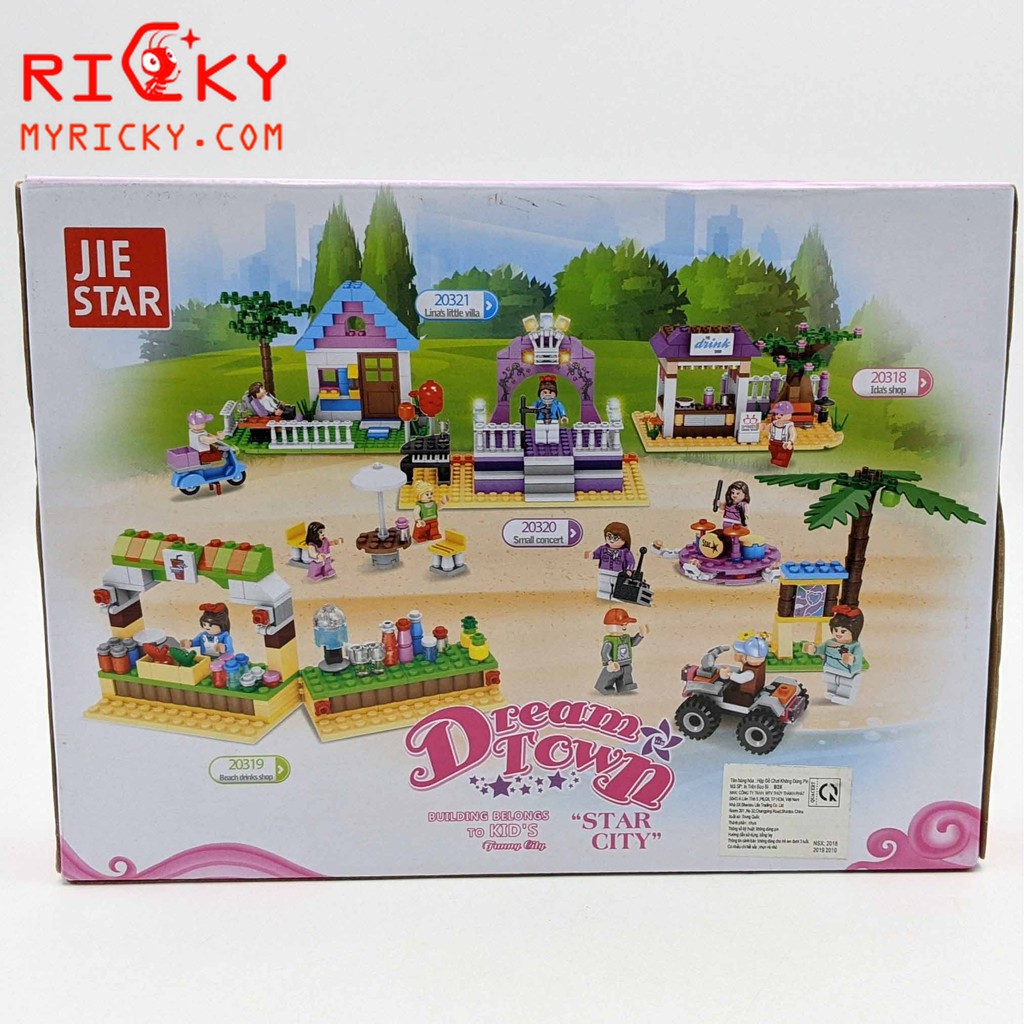 Hộp Xếp Hìnhhị trấn mơ ước 177 miếng  Lắp ráp mô hình thị trấn JIE STAR  Bảo Hành 30 Ngày✅