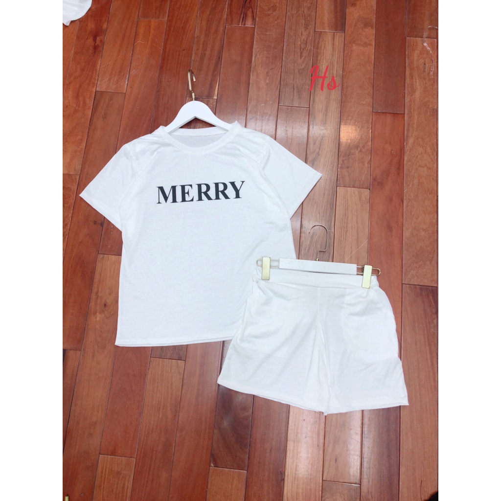 Set bộ đùi in chữ Merry'chất liệu cotton (HS-44H)