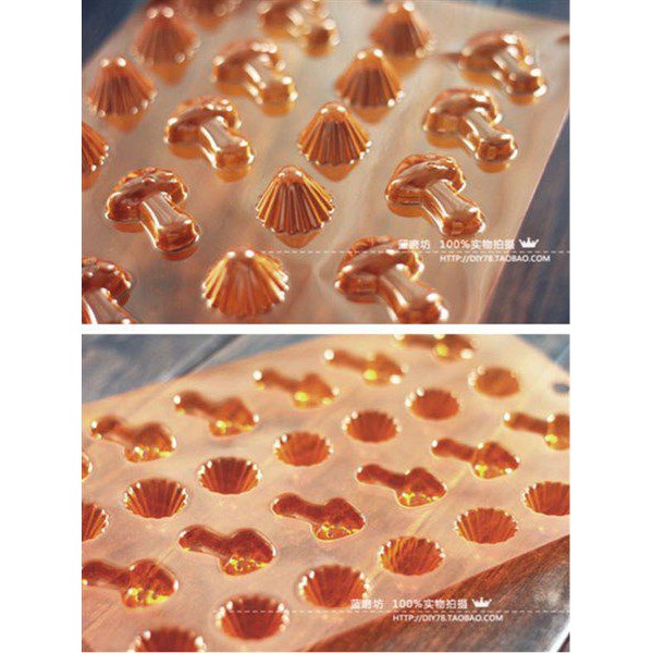 Khuôn nhựa socola tạo hình nấm