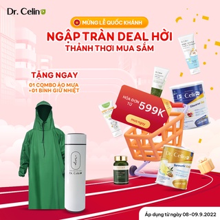 Combo áo mưa và bình giữ nhiệt Dr. Celine