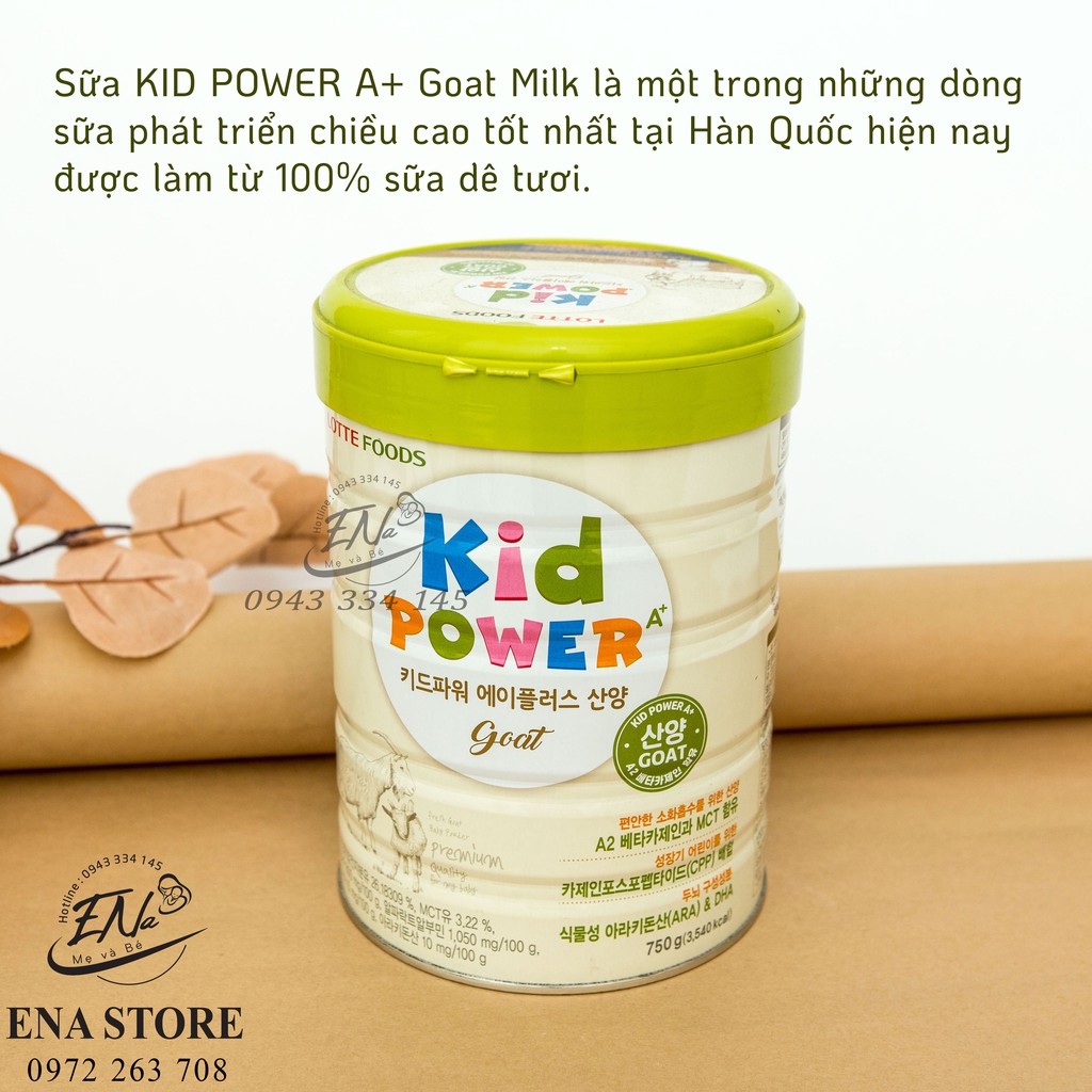 Sữa Bột Kid Power Goat Lotte Foods - Sưa dê - Hàn Quốc