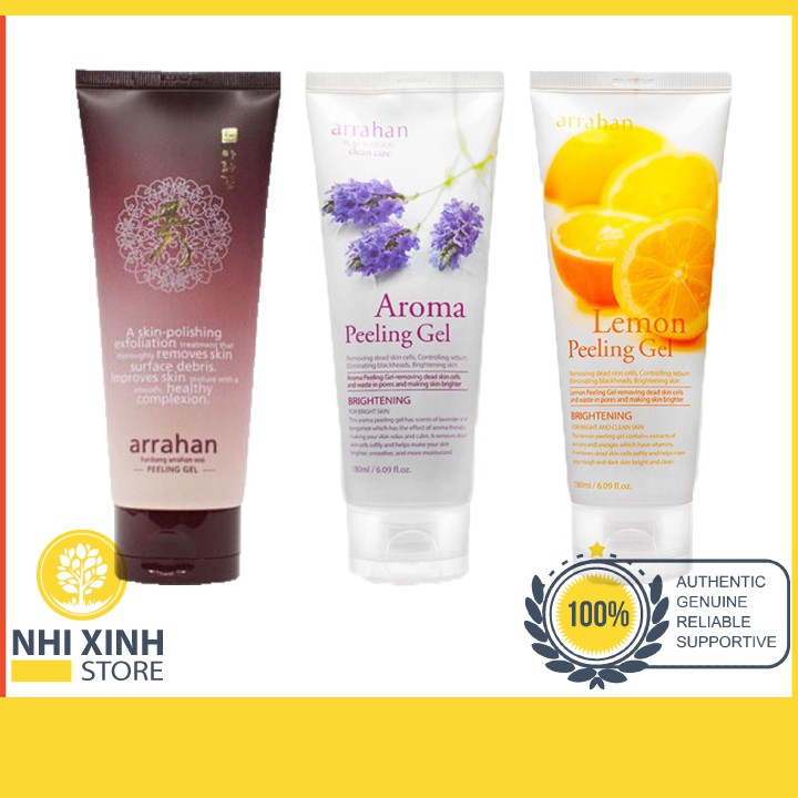 (MẪU MỚI-ĐỦ MÙI) Kem Tẩy Da Chết Arrahan Peeling Gel 180ML