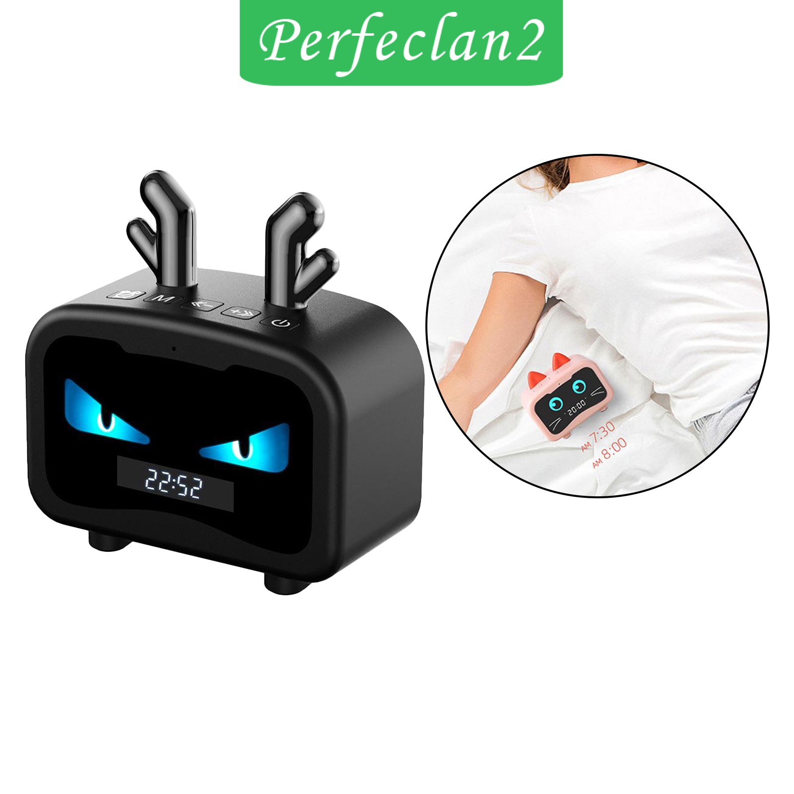 Loa Bluetooth Không Dây Perfeclan2 Tích Hợp Đồng Hồ Báo Thức Màn Hình Kỹ Thuật Số