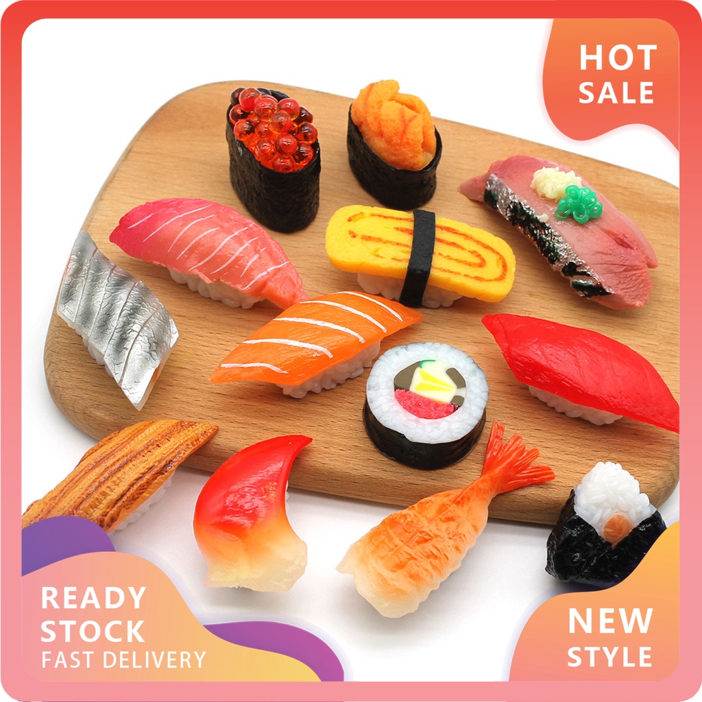 Mô hình đồ chơi trang trí tủ lạnh hình sushi hoạt hình