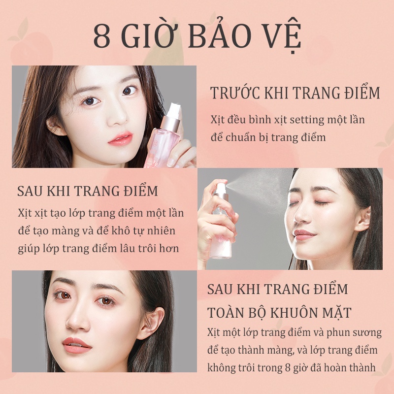 Hương hoa anh đào trang điểm Xịt Khóa Nền Makeup Giữ Lớp Trang Điểm Lâu Trôi Bắt KB-DZ02