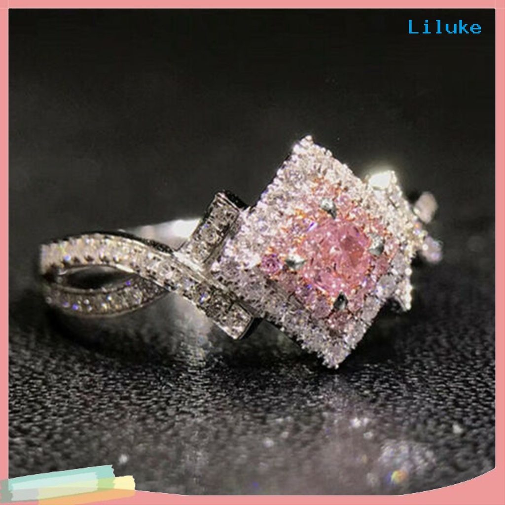 Nhẫn Hợp Kim Đính Đá Zircon Thời Trang Cho Nữ