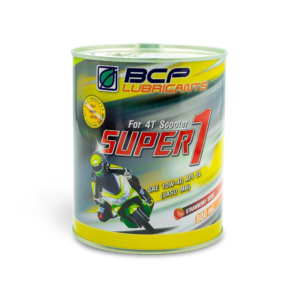 Lon Nhớt xe máy dành cho xe ga 0.8L JASO MA2-  Công thức cải tiến - mùi dâu, màu đỏ - Tặng nhớt lap xe ga