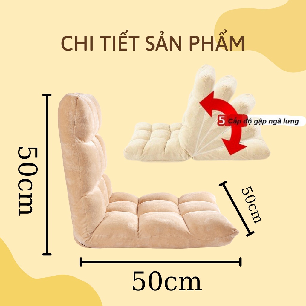 Ghế lười Tatami - ghế tựa lưng ngồi bệt - 5 cấp độ - hàng chuẩn loại 1
