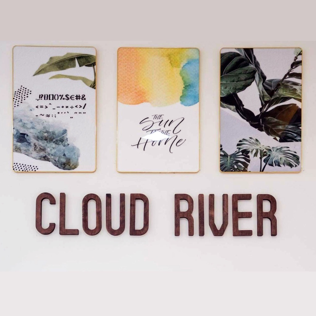 Chữ gỗ decor, chữ gỗ dán tường trang trí  nhà cửa, Vật trang trí tường Decor Quán Cafe - Màu gỗ nâu cao 20cm