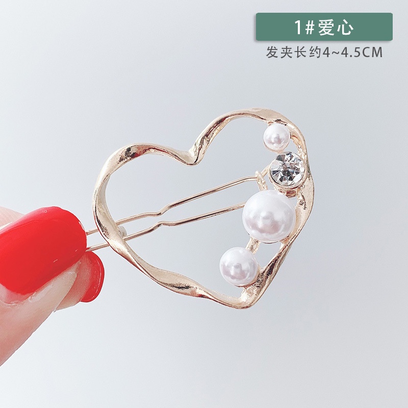 Kẹp tóc xoắn đính giả đá &amp; ngọc trai cho nữ