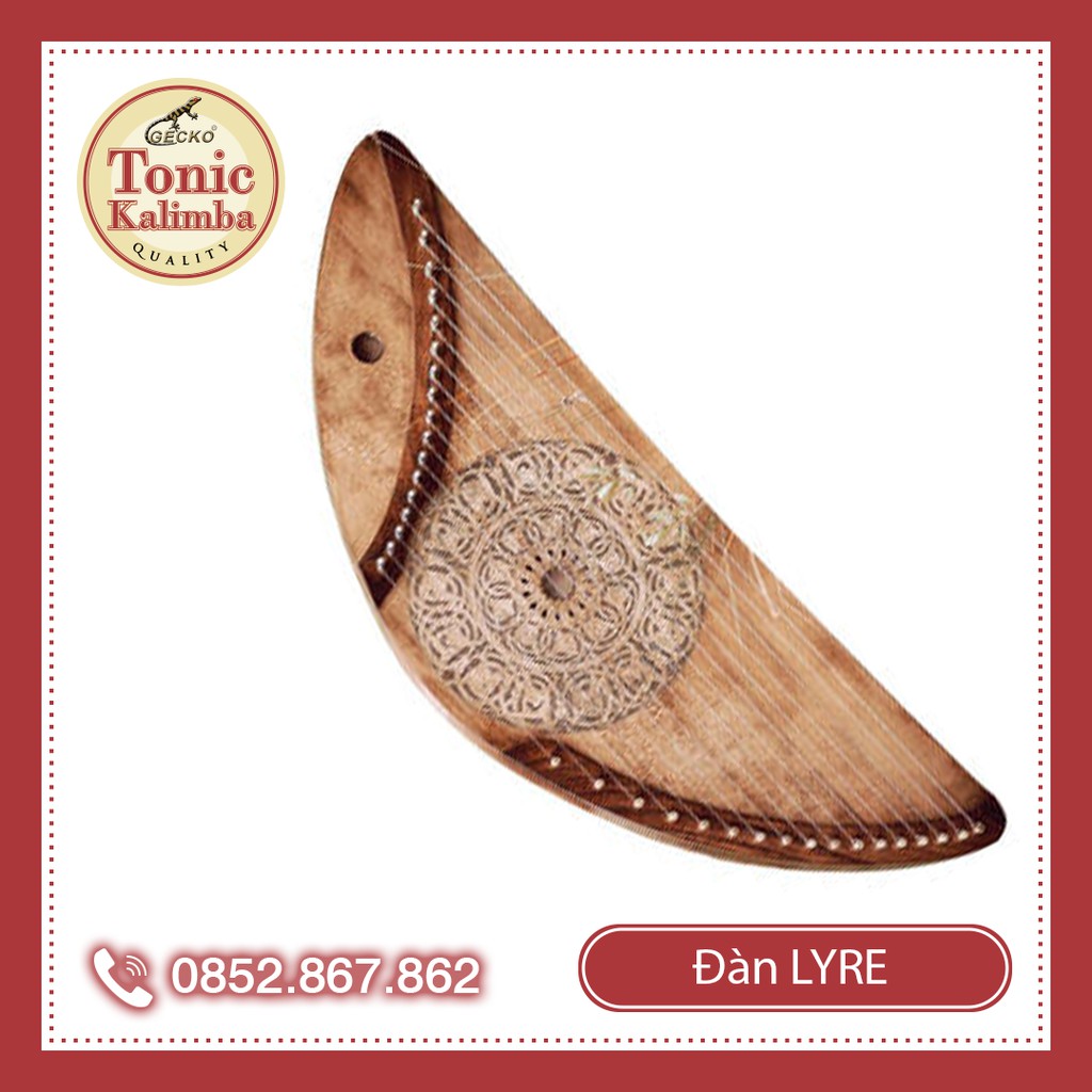 Đàn hạc đàn lyre KATELE-010 16 dây tặng phụ kiện cây chỉnh dây Hàng thủ công