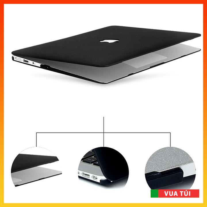 Combo Case, ốp kèm phủ phím Macbook đủ dòng Màu đen - Nhựa ABS cao cấp chống va chạm