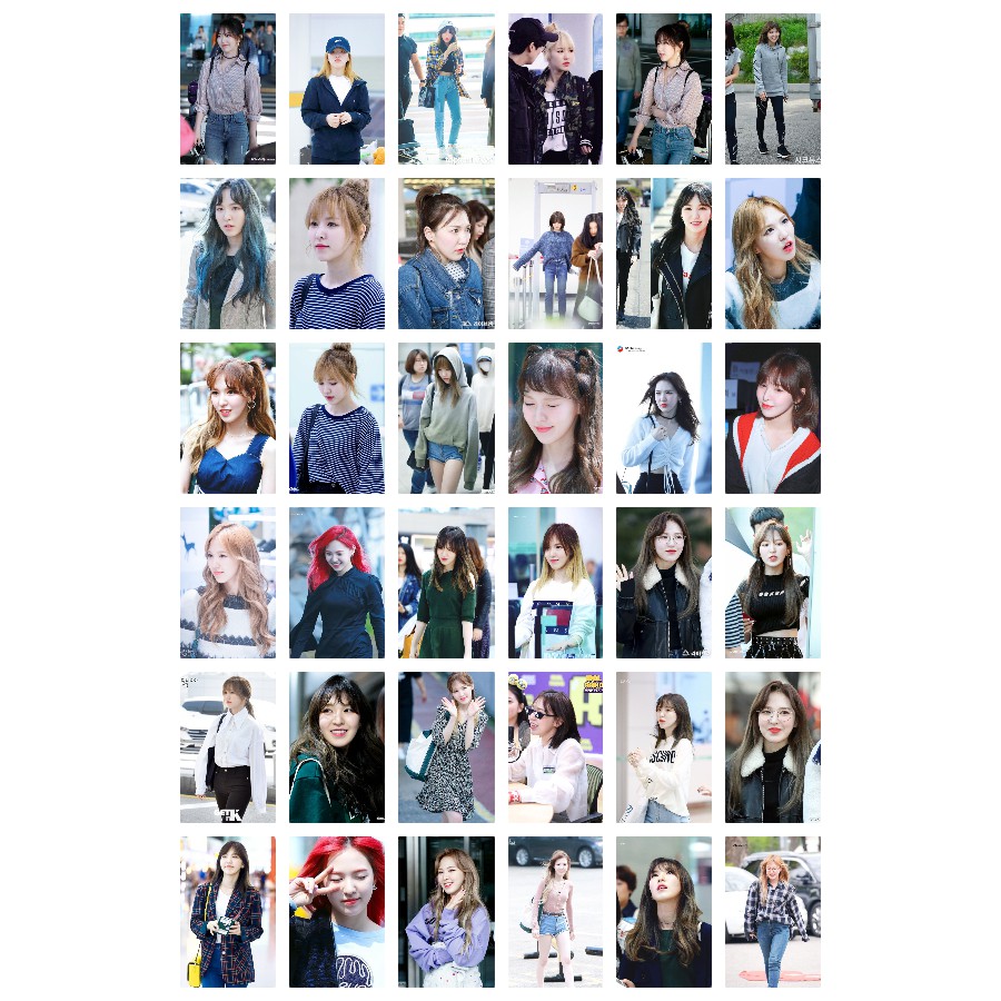 Lomo card 216 ảnh thành viên Red Velvet - Wendy Airport Fashion (có lẻ 6 set)