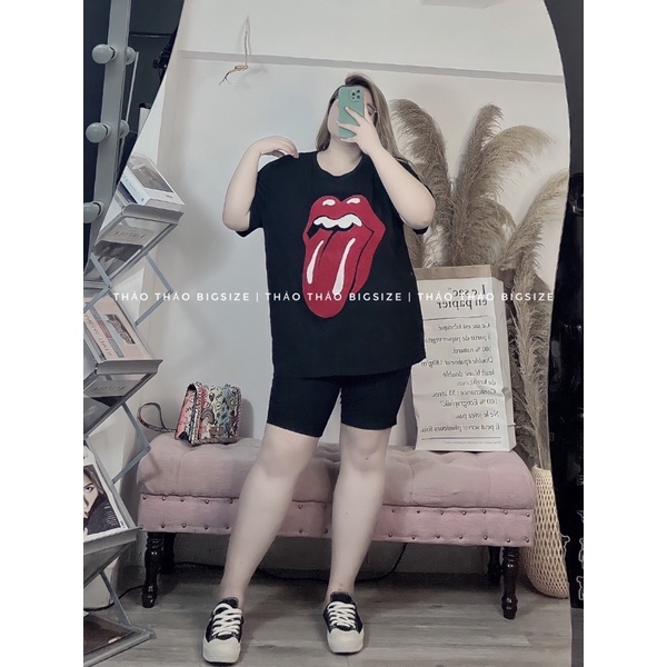 Áo phông - áo thun xù thêu bông - MÚP BIGSIZE 60-100KG