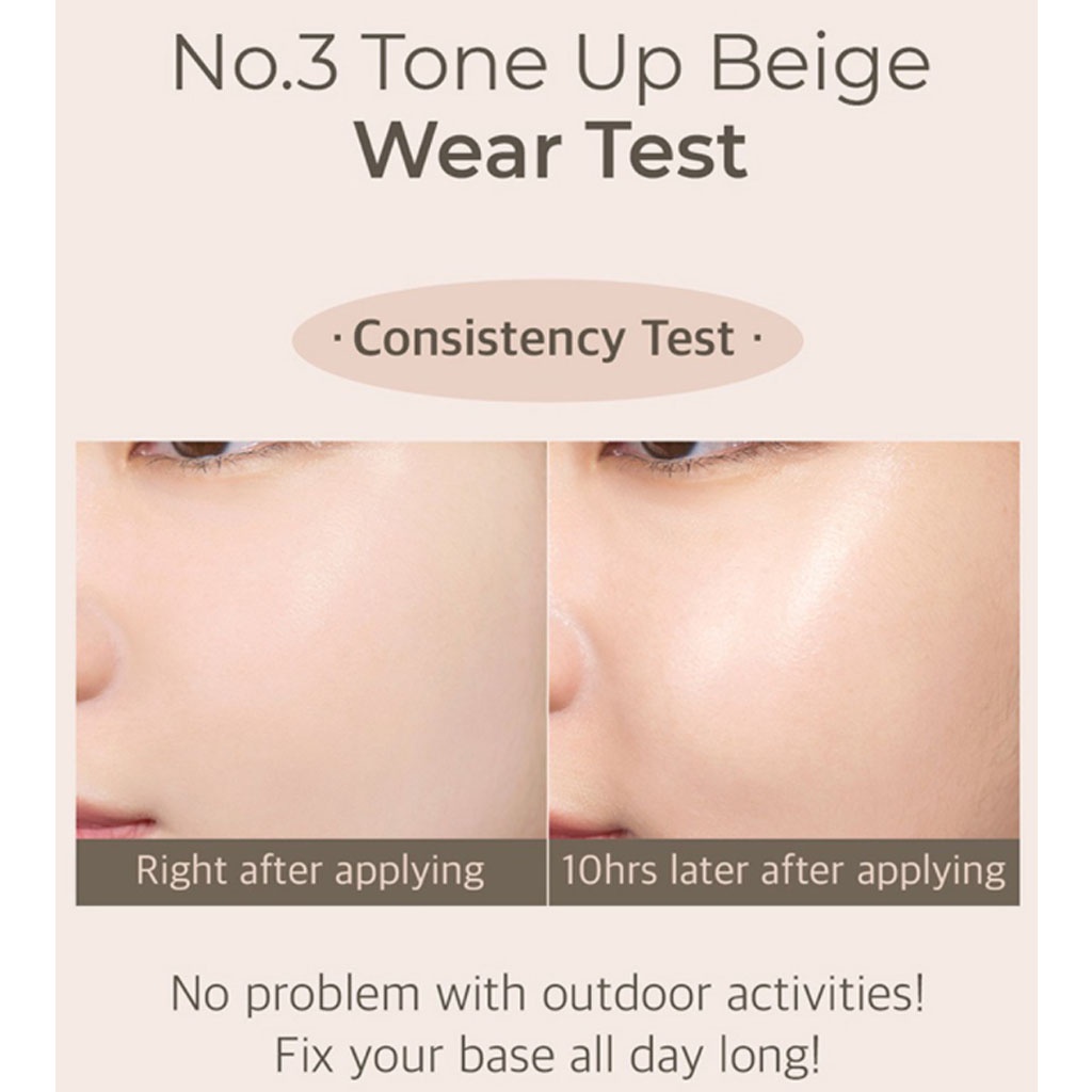 /// Numbuzin No. 3 Porcelain Grain Pads Skip Tone Up Beige 50ml SPF50+ PA++++ ///  Kem nền gốm sứ Numbuzin số 3 nâng tông bỏ qua lớp nền màu beige 50ml SPF50 + PA ++++ / TOPKOREA / Shipping from korea
