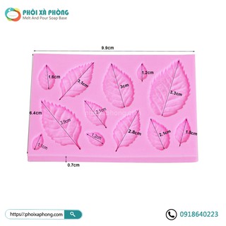Khuôn Silicon Trang Trí Hình Chiếc Lá Mini