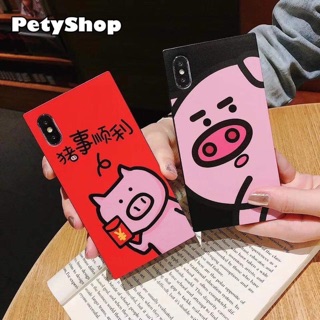 Ốp heo vuông iPhone 7Plus/8Plus/X/XS/XSMAX