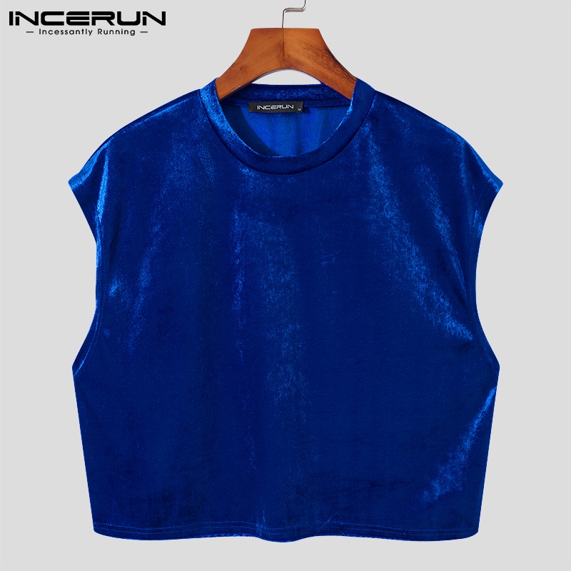 Áo sát nách INCERUN dáng rộng màu trơn 3 màu thời trang mùa hè cho nam