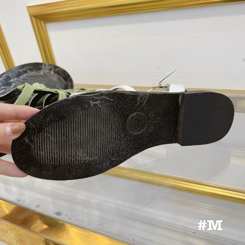 Cb Sandal Rọ Nữ Khoá Mặt Logo Da Mềm Êm Loại 1 Fullbox Bill Túi Cao Cấp