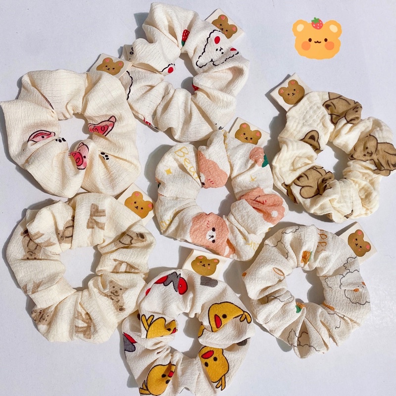 Cột tóc tem gấu thiết kế Loli