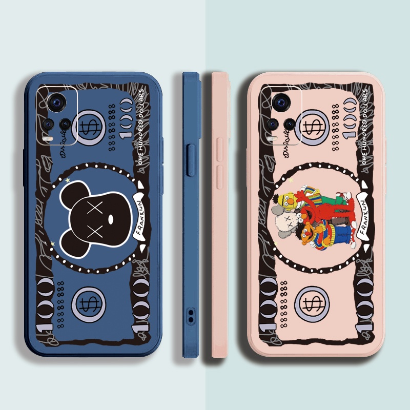 Ốp Điện Thoại Góc Vuông In Hình Tiền Đô Cho VIVO T1X Y02S Y21 Y15A Y15S Y33S Y21T Y11S Y12S Y21A Y1S Y91C Y01