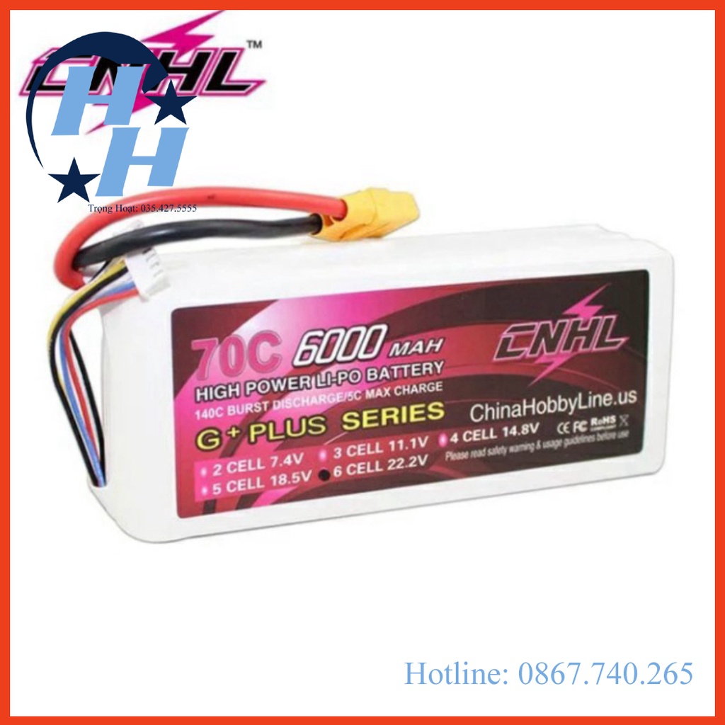 PIN CNHL G+Plus Li-Po 6000mAh 22.2V 6S 70C