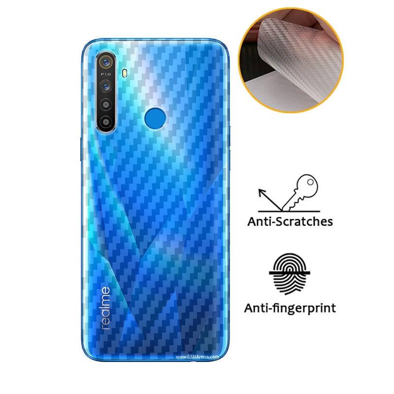 Miếng Dán Sợi Carbon Trong Suốt Bảo Vệ Mặt Sau Điện Thoại Realme 6i /6 Pro Realme 7i Realme 5 Pro Reno 3 Pro Realme 3 C11 C3 C2 C17