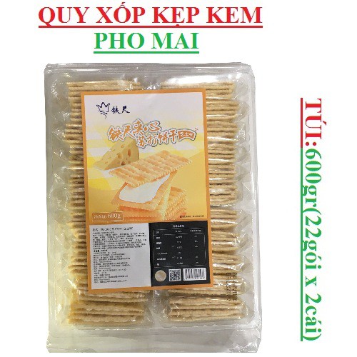 Bánh Quy Kẹp Kem Phô Mai Hồng Kông (Gói 600g)