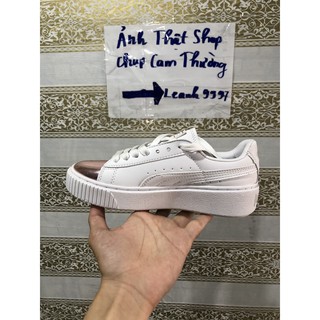 Giày sneaker trắng hồng trơn