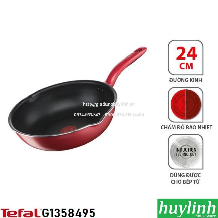 Chảo chiên xào sâu lòng đáy từ Tefal So Chef G1358495 - 24 cm