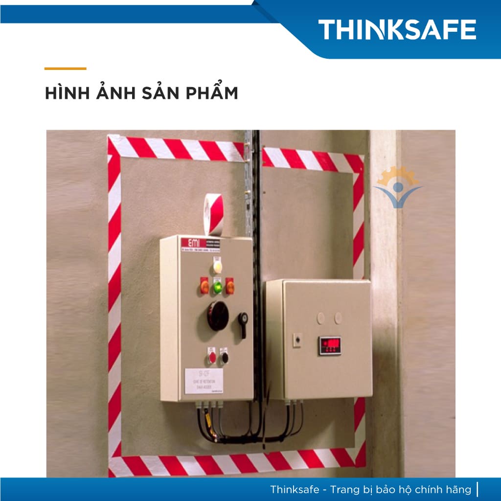 Băng keo dán nền 3M 767 cảnh báo, phân chia nhà xưởng, tủ điện, tường, nền nhà, tháo không để lại keo - THINKSAFE