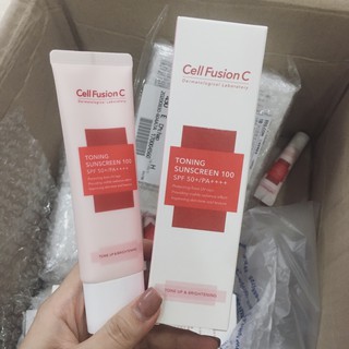 [Có Bill- Mẫu mới 2020] Kem chống nắng Cell Fushion C Toning Suncream 100 50ml