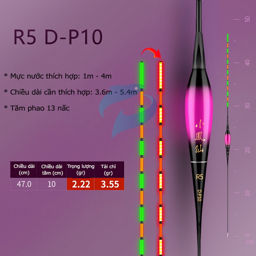 PHAO ĐÊM ĐỔI MÀU TIỂU PHƯỢNG HOÀNG - CÂU ĐƯỢC CẢ NGÀY LẪN ĐÊM MÃ R5 D-P