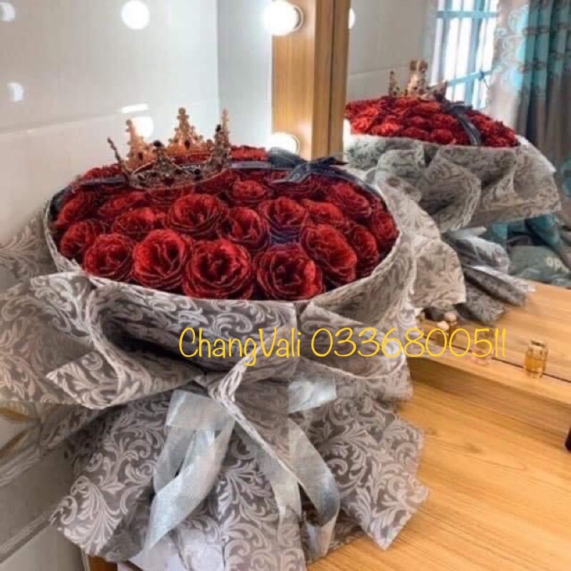 Giấy gói hoa-20 tập GẤM LỤA hoa văn sang chảnh không nhăn - HN3