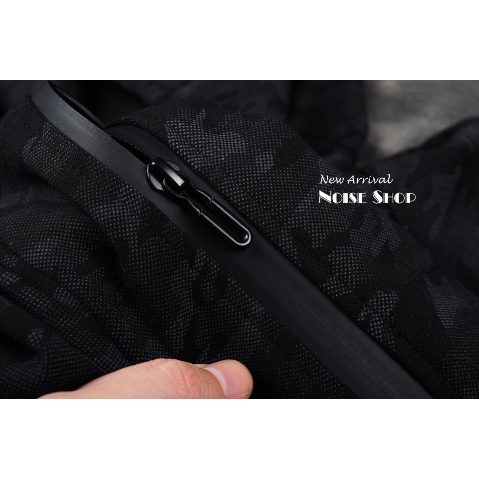 Áo Khoác Nỉ Nam Mũ Liền Rằn Ri