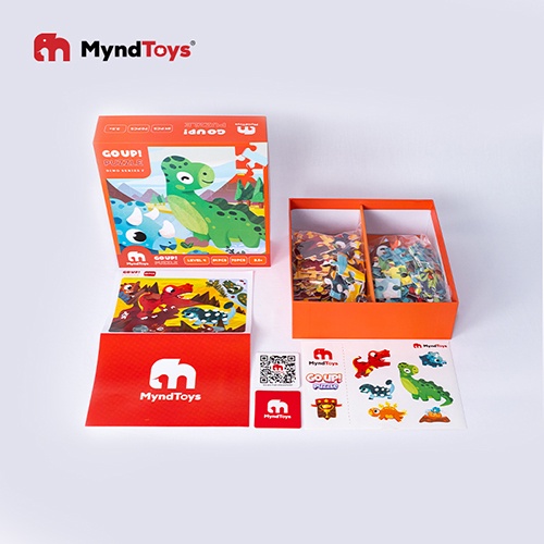 Đồ Chơi Xếp Hình MyndToys Go Up! Puzzle Level 4 - Thế Giới Khủng Long- Đồ Chơi Giáo Dục Cho Bé