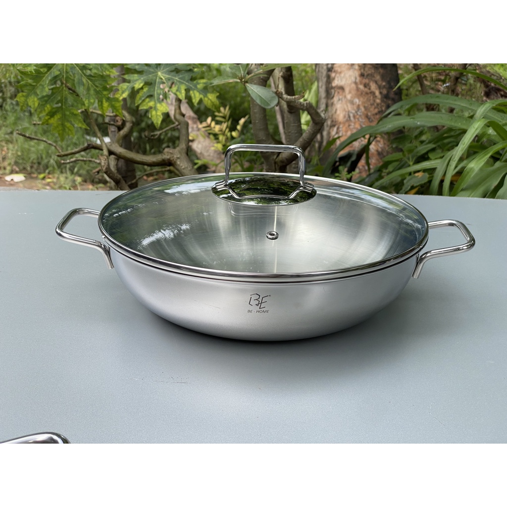 Bộ nồi hấp BEHOME 32cm 3 lớp inox 304 cao cấp chính hãng